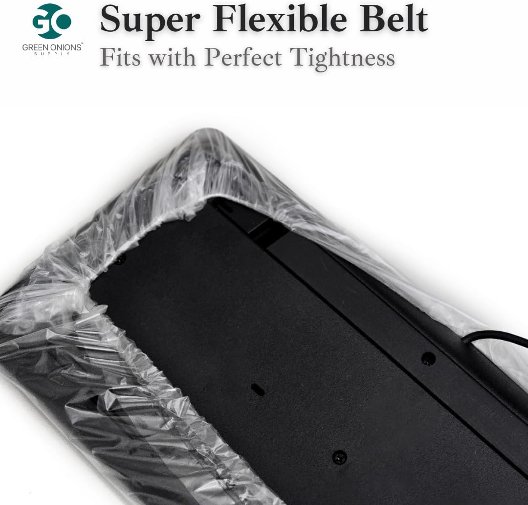 Green Onions Supply[3 Pack] Universal Fully Covered Flat Style 0.025mm Wipeable Superb Tactile Feeling Waterproof Anti-Dust Keyboard Cap Cover for Desktop Keyboard with Numeric Hospital/Dentist Use