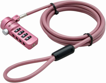 Sendt Pink Notebook/Laptop Combination Lock Security Cable