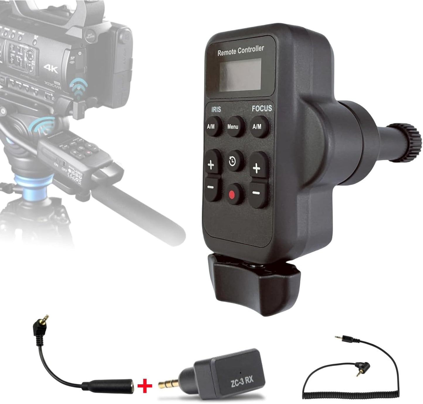 Wireless LANC Controller Camcorder Remote Control for Canon G70 XA11 XA50 XA55 XF405 G60 G26 for Sony Z150 NX100 NX70 NX80 NX3 NX200 Zoom Controller for LANC or Remote Jack (2.5 mm)