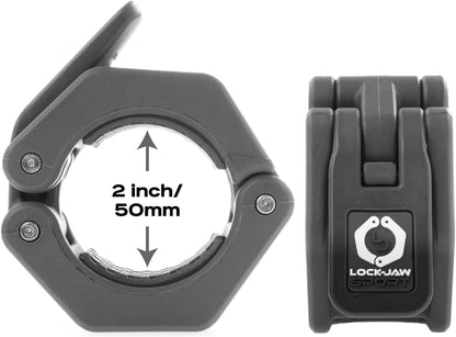 Lock-Jaw Sport Olympic Barbell Collar - Quick Release Barbell Clamp (Blue)