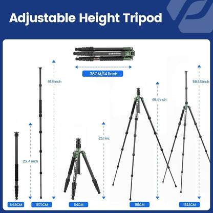 Fotopro Mini Tripod Desktop Aluminum Alloy 20 Inch with 360 Ball Head 1/4 inches Quick Release Plate Portable Tabletop Mini Tripod for Camera DSLR Video Camcorder Photography with Bag Load up to 11lbs