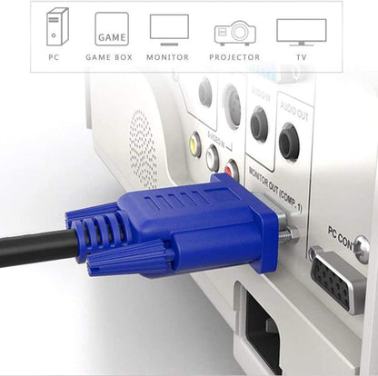 PASOW VGA to VGA Monitor Cable HD15 Male to Male for TV Computer Projector (40 Feet)