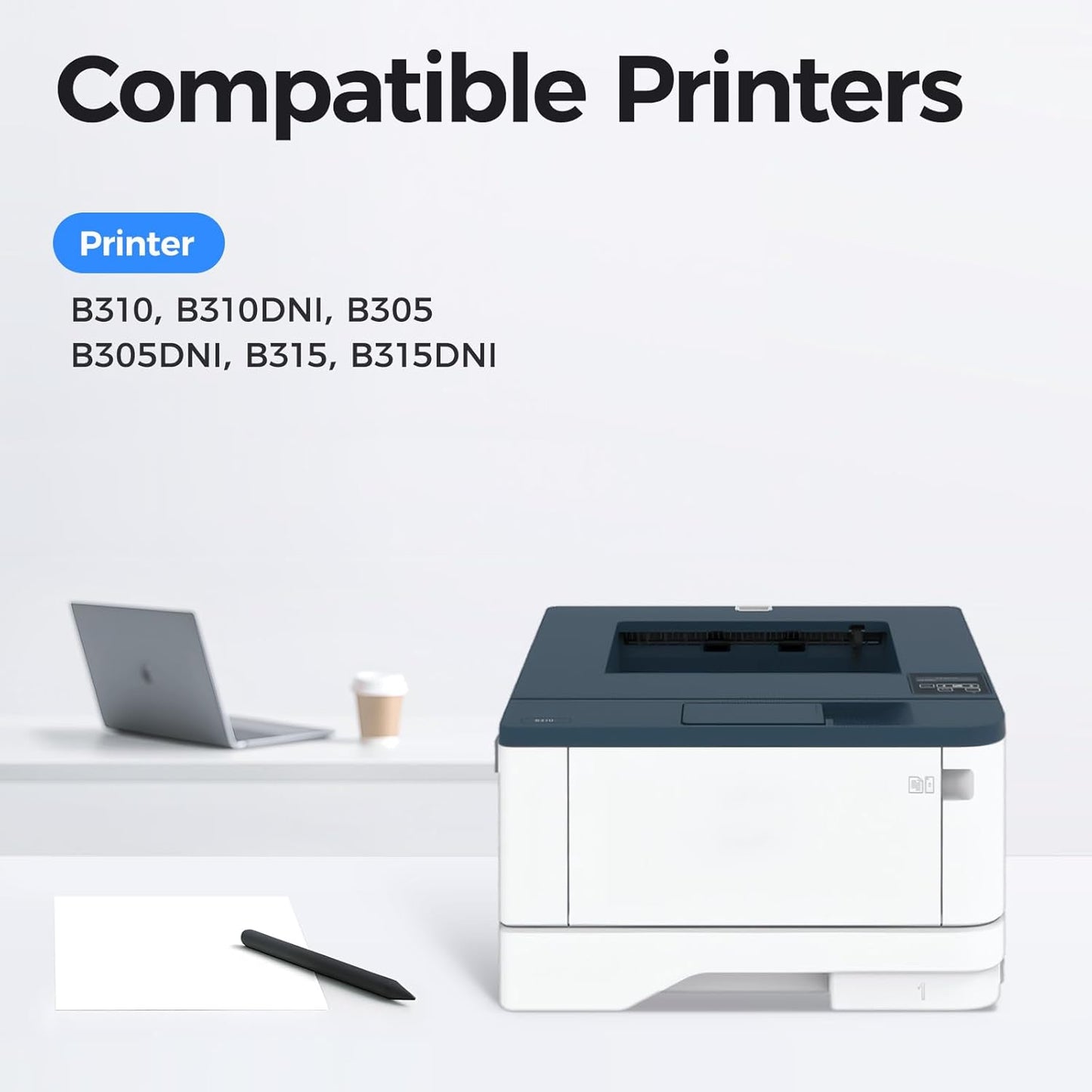 B310 B315 Extra High-Capacity Toner Cartridge 006R04378 Black 2-Pack with Chip Replacement Xerox for 006R04376 006R04377 Compatible with Xerox B310 B315 B305 B310DNI B305DNI B315DNI Printer Ink Copier