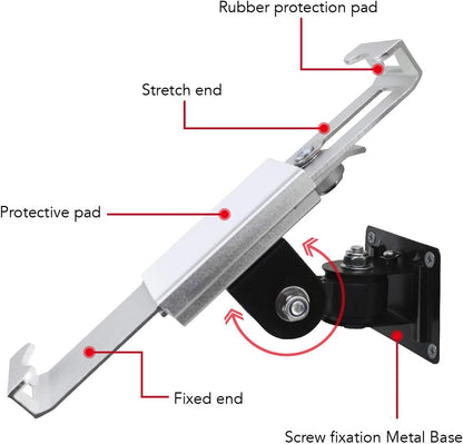 Tablet Wall Mount Holder with Anti Theft Lock,Rotate Design,Multi Angle,Bracket for Most 8 to 10.4 Inch,and for iPad 7.9" 8.3" 9.7" 10.2" 10.5" 10.9"& 11",Galaxy tab,& More,(Silver)