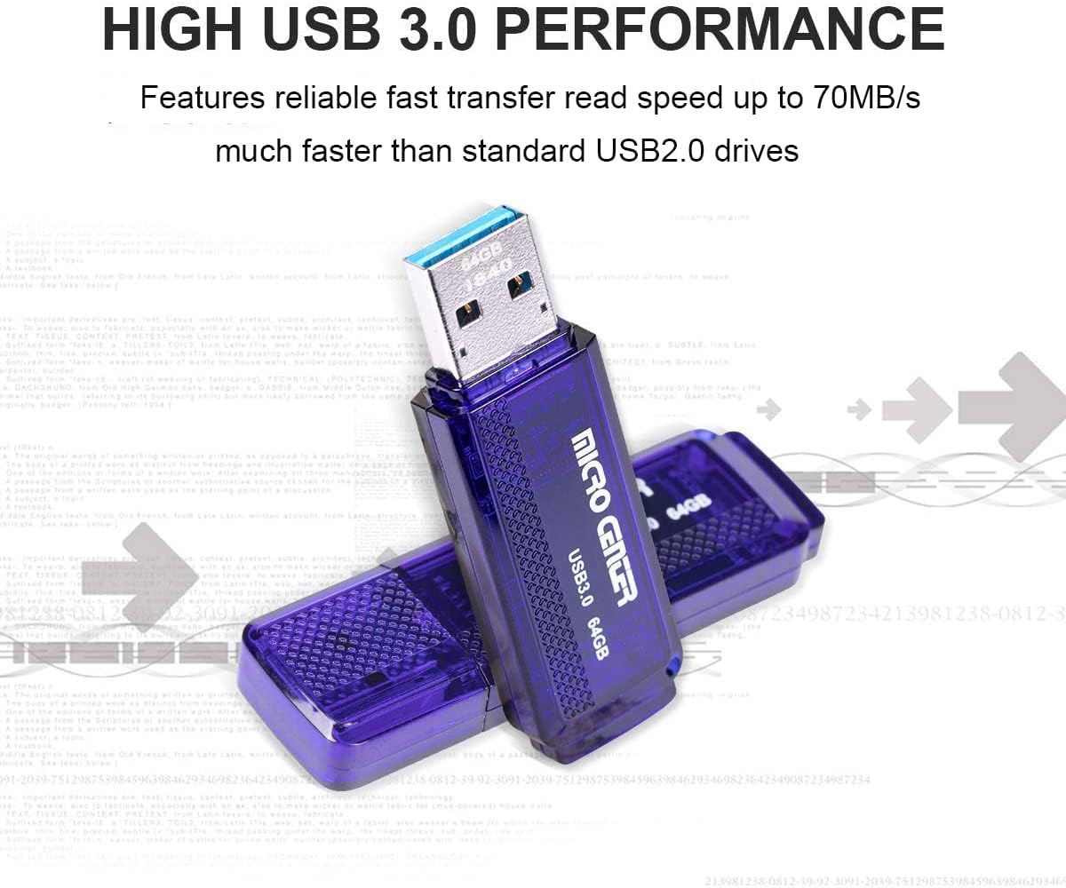 INLAND Micro Center SuperSpeed 5 Pack 64GB and 5 Pack 32GB USB 3.0 Flash Drive Mixed Multipack Thumb Drive Memory Data Storage Bulk, Much Faster Than USB2.0 Flash Drive