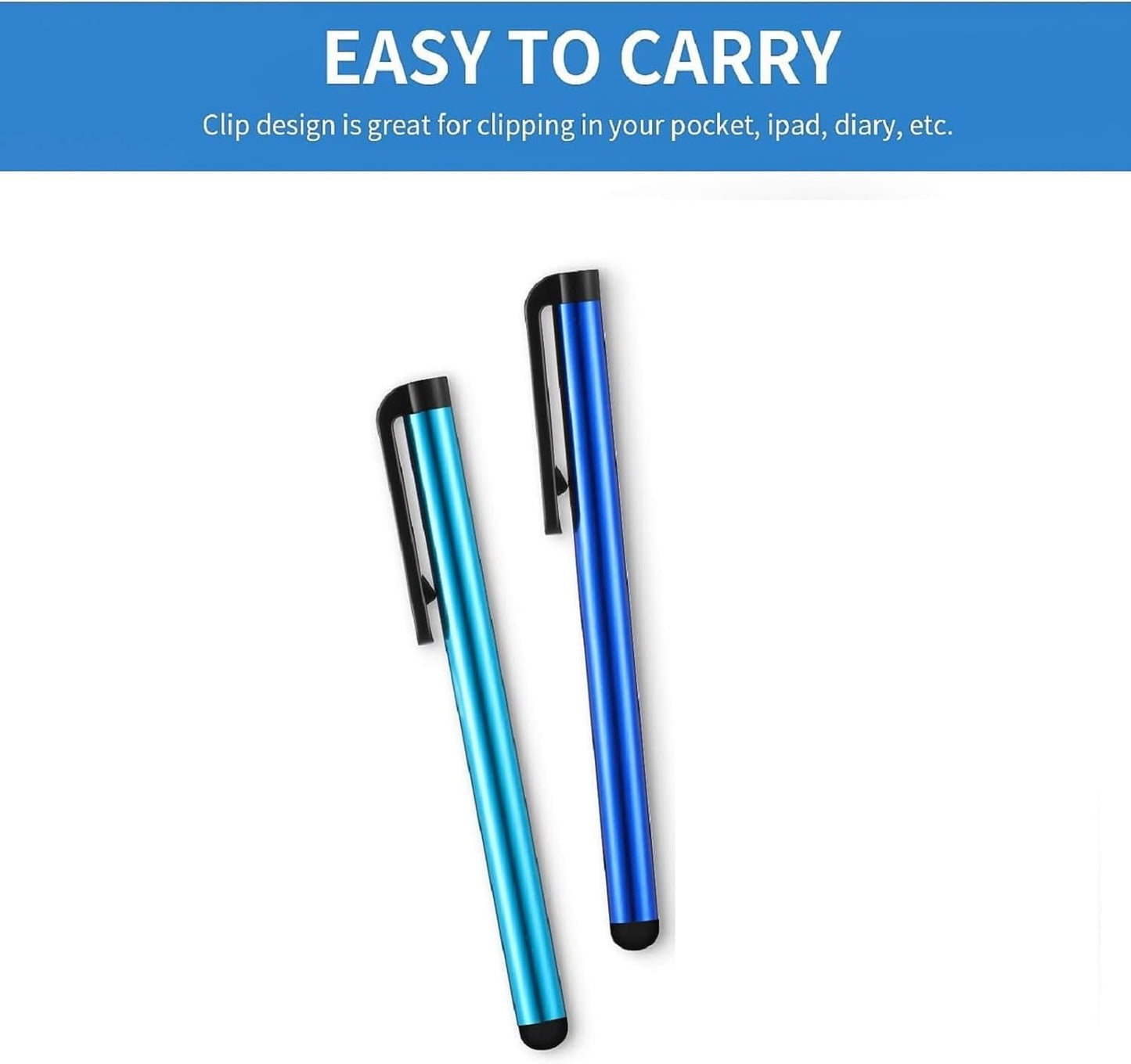 Outus 60 Pieces Stylus Pens Slim Capacitive Stylus Touch Pens for Universal Touch Screens Devices, Compatible with iPhone, iPad, Tablet (10 Colors)