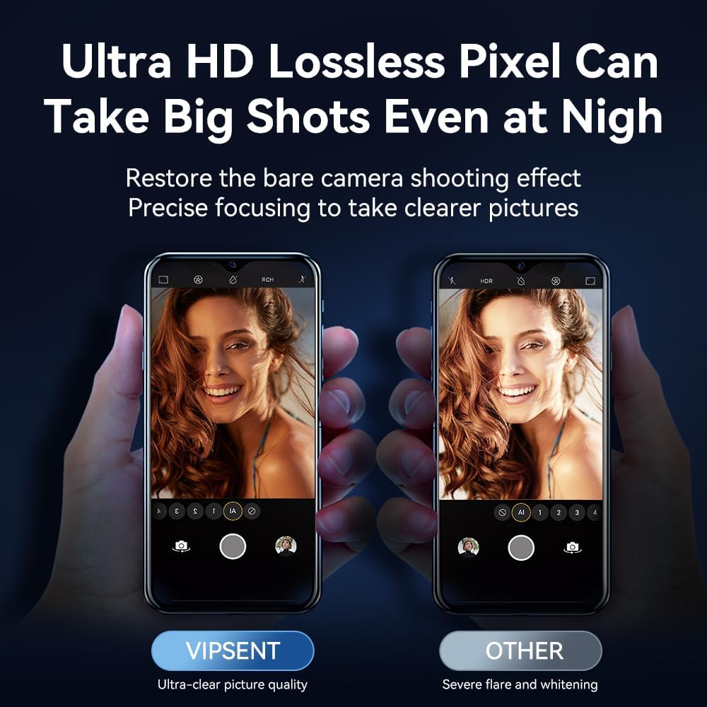 Camera Lens Protector for iPhone 13 Pro 6.1" & iPhone 13 Pro Max 6.7",9H Tempered Glass，Ultra HD, Scratch Resistance Easy to Install，Case Friendly，[Does not Affect Night Shots] 3-Pack