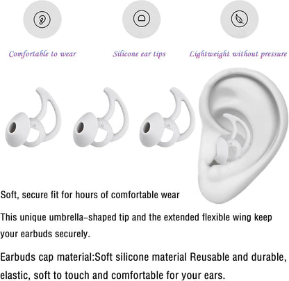 Silicone Ear Tips Replacement Earbud Tips Compatible with Bose Quietcomfort and Sport Headphone Ear Bud Tips Earbud Covers Large 3 Pairs