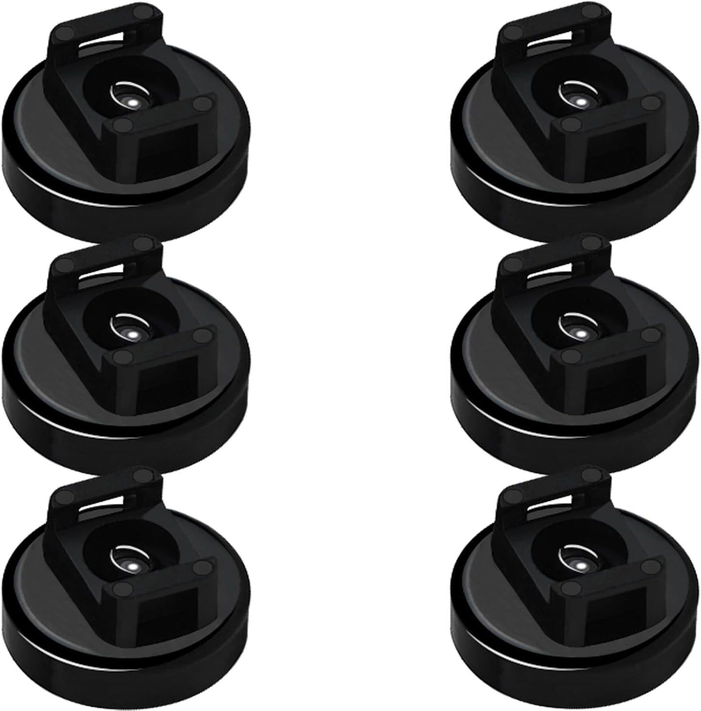 Magnet Zip Tie Mount Magnetic Zip Ties Mount 25LBS Strong Multipurpose Wire Cable Holder Mount Wire Clips Management for Home Office Marine Electrical Wiring (Black, 6 Piece)