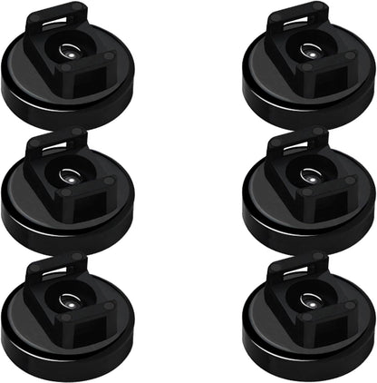 Magnet Zip Tie Mount Magnetic Zip Ties Mount 25LBS Strong Multipurpose Wire Cable Holder Mount Wire Clips Management for Home Office Marine Electrical Wiring (Black, 6 Piece)