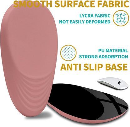 Hokafenle Ergonomic Mouse Pad Wrist Support with Stepped-Wedge Design, Wrist Rest Pain Relief Mousepad Filled with Memory Foam, Carpal Tunnel Mousepad for Wireless Mouse(12x8 inch, Pink)