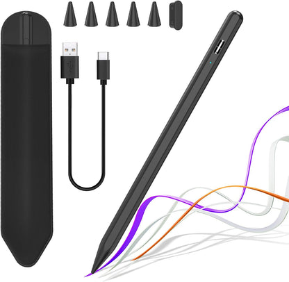 Stylus Pen for iPad 10th 9th 8th 7th 6th Generation, 15Mins Fast Charge for Apple iPad Pencil with Pencil Holder, for iPad Pro 11/12.9 inch, for iPad Air 5th/4th/3th Gen, for iPad mini 6th/5th Gen