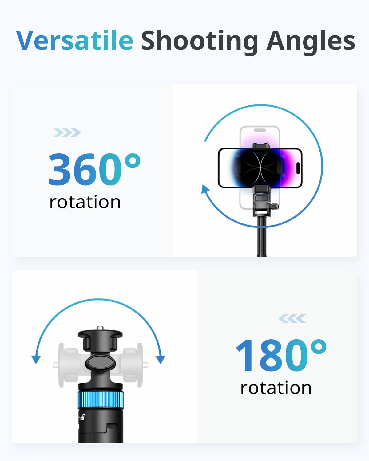 UBeesize 72" Phone Tripod - Tripod for iPhone & Selfie Stick with Phone Holder & Remote - Upgraded, Stable & Portable Stand for iPhone 16/15/14, Android, Cameras & Action Cams