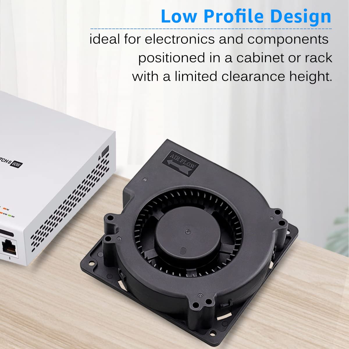 GDSTIME 120mm x 32mm USB Blower Fan with Speed Control, 5V Brushless DC Centrifugal Fans for Receiver DVR Xbox Modem AV Cabinet Cooling