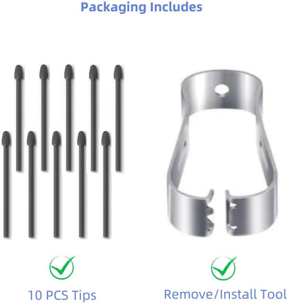 Marker Pen Tips Replacement for BOOX Stylus Pen, Pen Tips/Nibs for BOOX Pen2 Pro, Max Lumi2, Note Air2, Note5, Nova Air C Stylus, Remarkable 2 Pen Tips (10 Pcs)