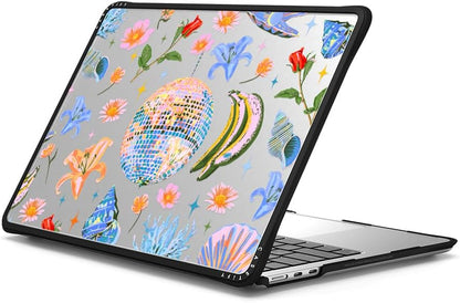 CASETiFY Impact MacBook Air 13.6" (M2-M4) Case [Cushioned Impact Corners/Scratch-Resistant/Anti-Slip Grip] - Disco Magic - Clear Black