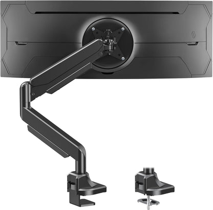 MOUNT PRO Heavy Duty Monitor Mount for Max 49 inches Ultrawide Screens, Single Monitor Arm Desk Mount Holds 6.6 to 33lbs, Fully Adjustable Computer Stand with C-Clamp, VESA 75x75 or 100x100mm