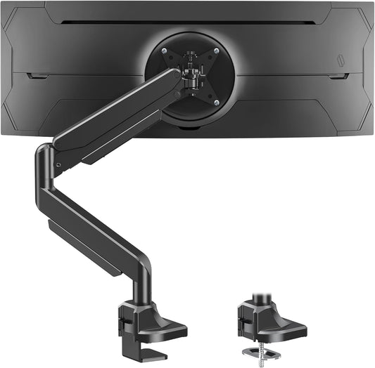 MOUNT PRO Heavy Duty Monitor Mount for Max 49 inches Ultrawide Screens, Single Monitor Arm Desk Mount Holds 6.6 to 33lbs, Fully Adjustable Computer Stand with C-Clamp, VESA 75x75 or 100x100mm