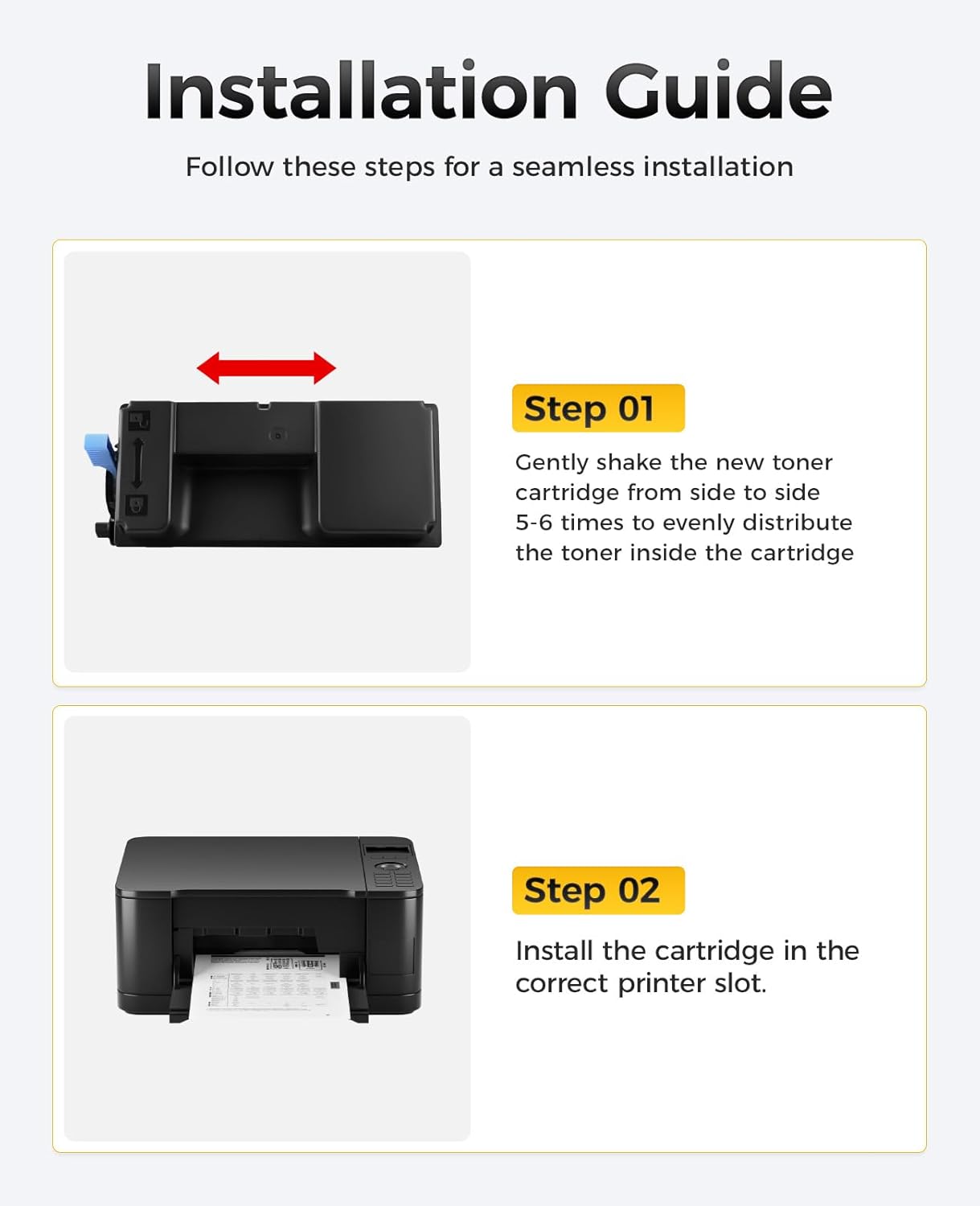 TK-3102 TK3102 Toner Cartridge Black 2-Pack High Yield Replacement Compatible for Kyocera TK-3102 TK3102 1T02MS0US0 FS-2100 M3540 FS-2100DN FS-2100D ECOSYS M3040idn M3540idn M3040dn M3540dn Printer