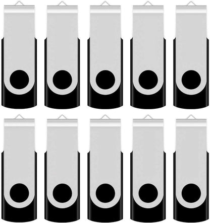 Aiibe 4GB Flash Drive Bulk USB Flash Drive 4GB 50 Pack USB 2.0 Thumb Drives Memory Stick USB Drive 4GB Zip Drives USB 4GB Wholesale, Black