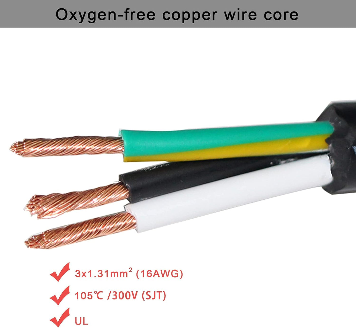 Power Cord Extension Y Splitter - 1 to 2 Way Outlet Adapter NEMA 5-15P 90-Degree Flat Plug to 2 X NEMA 5-15R with SJT 16AWG 3-Prong Cable Wire Extender Space Saver for Home Office Appliance 2-Pack