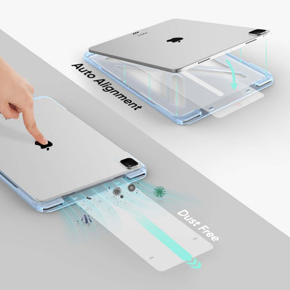 FLOLAB ONETIME NanoArmour Anti-Glare Screen Protector for iPad Air 13 Inch 2024 Anti-Fingerprint Tempered Glass, TruColor, Matte, Easy Install, Bubble Free, Dust Free, Smooth as Butter, Durable