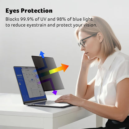 acer [2 Pack] Laptop Privacy Screen for MacBook Air 13 Inch (2022-2025 M1,M2,M3,M4), Eye Protection Anti Spy/Glare Blue Light Computer Monitor Privacy Filter, Dual-Sided Magnetic & Removable