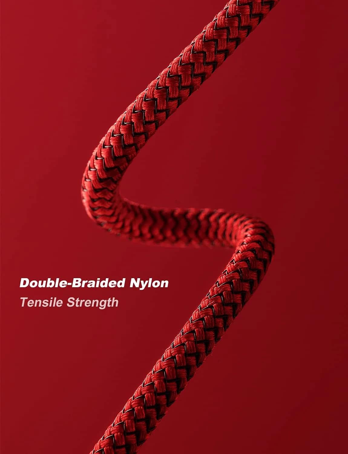 USB to Lightning Cable 6FT, 3Pack iPhone Charger Fast Charging, Heavy Duty iPhone Cables Braided Fast iPhone Charging Cord Compatible with iPhone 14 13 12 11 Pro Max XR XS X 8 7 6 Plus iPad and More