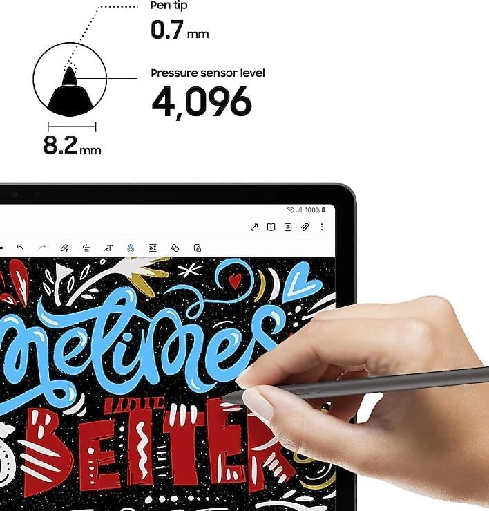 Galaxy Tab S9 FE S Pen [4096 Pressure Sensor] Replacement for Samsung Galaxy Tab S9 FE, Tab S9 FE+ Plus Tablet All Versions, Touch Stylus Pen with 5xTips/Nibs (Silver)