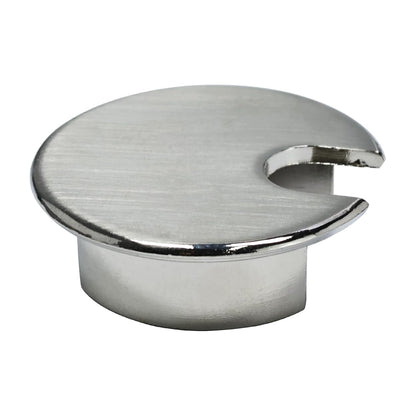 1 Pcs Desk Grommet 1-3/8" / 35 mm, Desk Cord Hole Cover, Cable Grommet Metal Zinc Alloy Materilal, Desk Hole Grommet for Home & Office Pc, Detachable Cable Cord Organizer-Brushed Silver