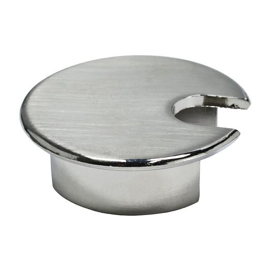 1 Pcs Desk Grommet 1-3/8" / 35 mm, Desk Cord Hole Cover, Cable Grommet Metal Zinc Alloy Materilal, Desk Hole Grommet for Home & Office Pc, Detachable Cable Cord Organizer-Brushed Silver