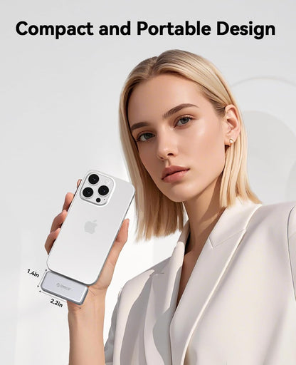 ORICO FlashPod 512GB Portable SSD Up to 2000MB/s, Direct Plug Design, High-Speed External SSD with USB 3.2 Gen2x2 20Gbps Interface, Reliable Storage for iPhone 16 Series, Tablets, Laptops - S20