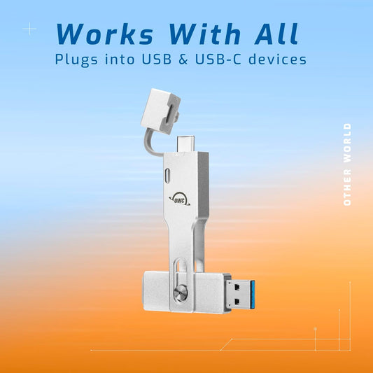 OWC Other World Computing - OWCENVPMCA05 500GB Envoy Pro mini USB-C and USB-A (10Gb/s) Portable NVMe SSD - Up to