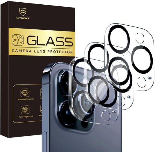 Camera Lens Protector for iPhone 13 Pro 6.1" & iPhone 13 Pro Max 6.7",9H Tempered Glass，Ultra HD, Scratch Resistance Easy to Install，Case Friendly，[Does not Affect Night Shots] 3-Pack