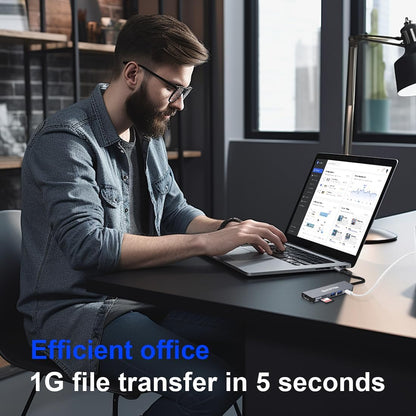 USB C Hub Multiport Adapter Dongle for MacBook Air 6 in 1 USB C to HDMI Multiport Adapter with 4K HDMI, 100W PD, USB 3.0, SD/TF Card Reader MacBook hdmi Adapter for MacBook Air/Pro, iPad, Dell XPS