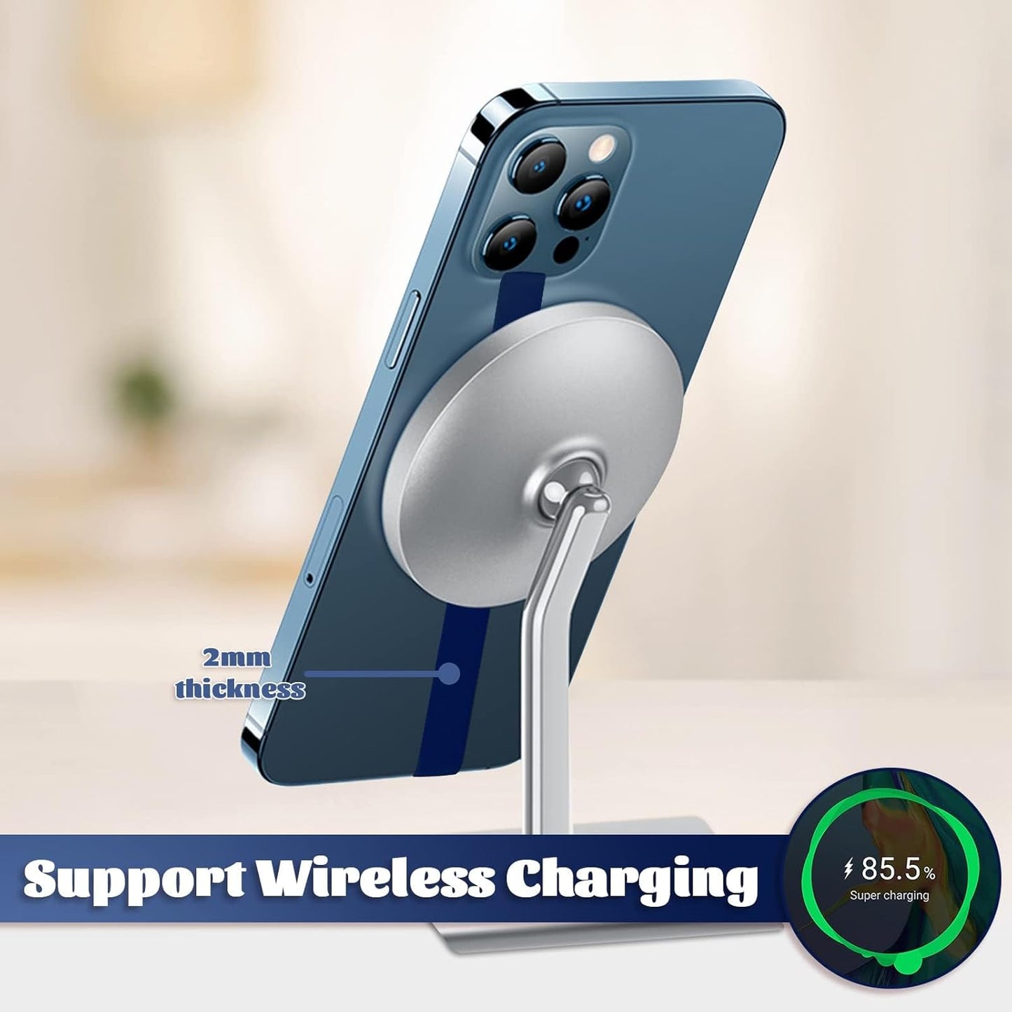 TEAMOLA 3pcs Silicone Phone Grip Holder Strap for iPhone 15/15 Pro/16/16 Pro & Samsung Galaxy S24/S23 - Anti-Slip Finger Loop for Case, Universal Phone Loops for Back of Cell Phones（230, 3 Navy）