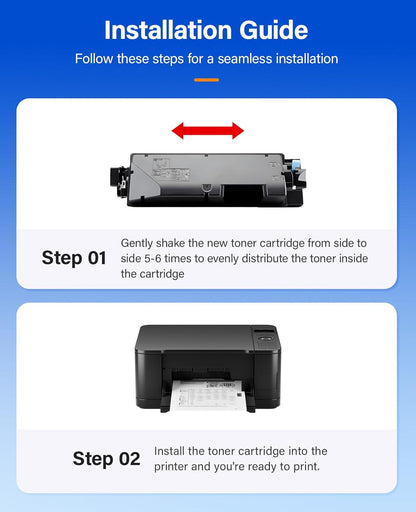 TK5282 TK-5282 Toner Cartridges 4-Pack High Yield Replacement for Kyocera TK-5282K TK-5282C TK-5282M TK-5282Y Compatible with ECOSYS M6235cidn M6635cidn P6235cdn Printers Ink Black Cyan Magenta Yellow