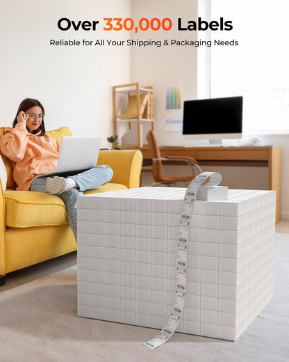 MUNBYN Bluetooth Thermal Label Printer, 130B Wireless 4x6 Shipping Label Printer for Shipping Packages Small Business Office or Home, Compatible with iPhone Android iPad Windows macOS Chrome Etsy eBay