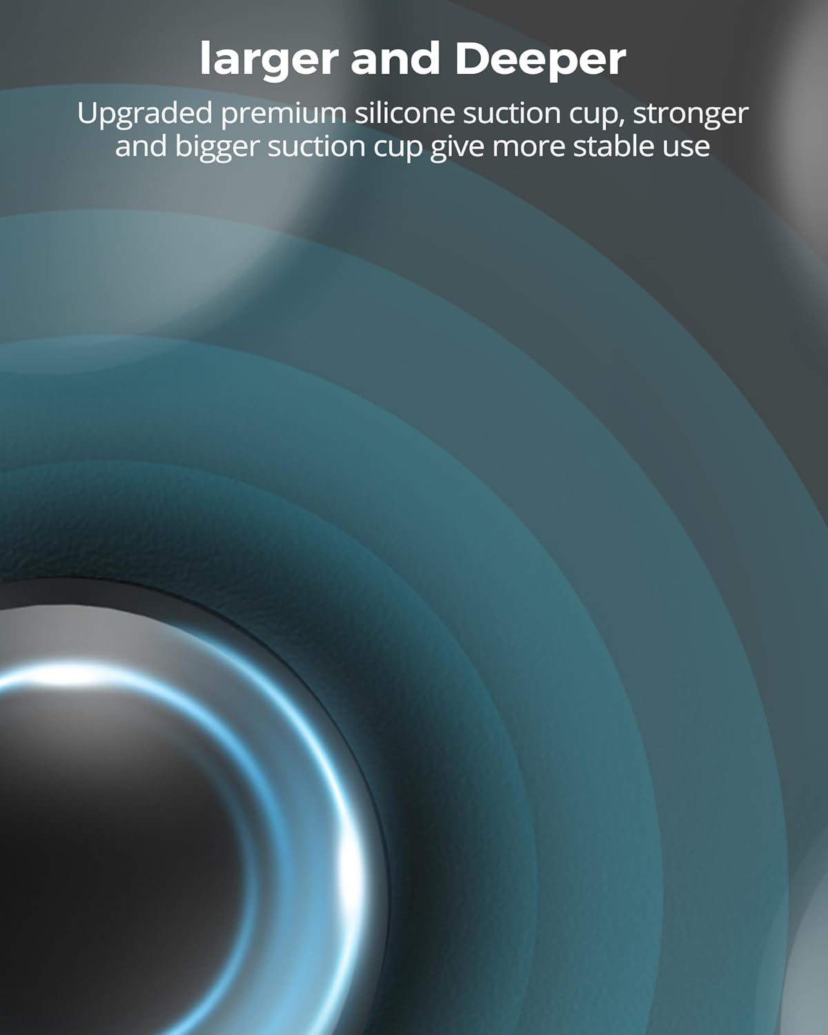 Magnetic Phone Suction Grip, Shower Phone Holder for MagSafe, Octo Phone Sticky Buddy Suction Grip for iPhone 16 15 14 13 12, Birthday Christmas for Women Black