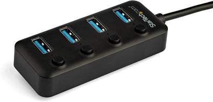 StarTech.com USB C Hub - 4x USB-A Ports with Individual On/Off Switches - Bus Powered - Portable - USB Type C Hub - USB C to USB Hub