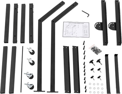 16U Professional DJ Stand Rack Mount DJ Mixer Stand Adjustable Stage Cart w/Wheel for Music Party Show Music Studios Performance Stages Concert Venues