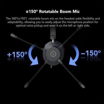 NUROUM HP21 USB Headset with Microphone for PC, AI Noise Cancelling Mic for Work, Wired Headset for Call Center/Office, Mute Button, USB-A/Type-C for Computer/Laptop/Desktop, Compatible w/Zoom/Teams