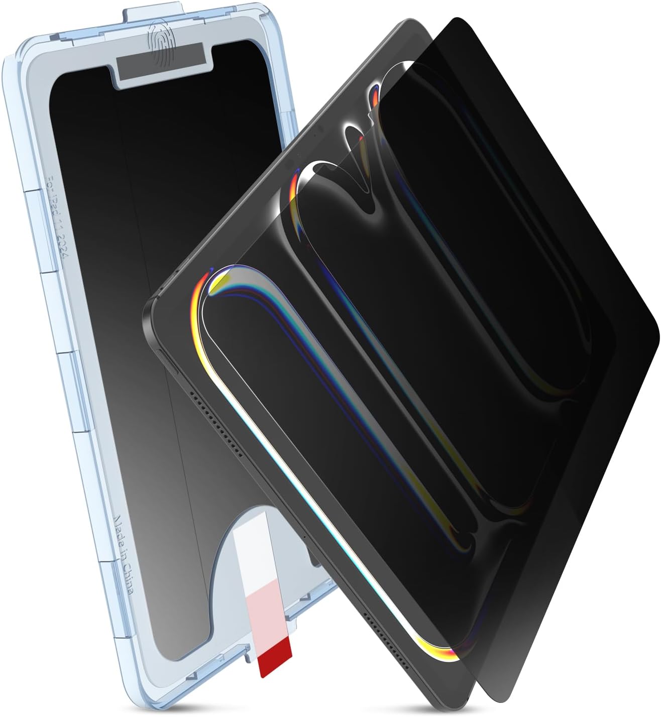 MOBDIK Privacy Screen Protector Compatible with iPad Pro 11 Inch M5 2025 / M4 2024, Anti Spy, 9H Tempered Glass, EZ Kit 1 Pack