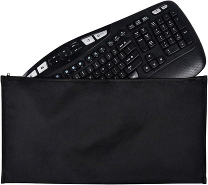Keyboard Bag Case Sleeve Pouch for Universal Keyboard, Logitech/Razer/Das/Havit/Apple Magic Keyboard Protector, Wireless/Wire Computer/Gaming PC Keyboard Dust Cover-Black
