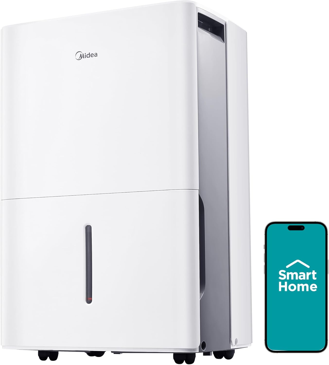 Midea 3,000 Sq. Ft. Energy Star Certified Dehumidifier With Reusable Air Filter 35 Pint - Ideal For Basements, Large & Medium Sized Rooms, And Bathrooms (White)
