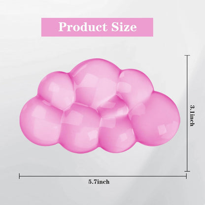 Gel Cloud Mouse Wrist Rest, Cute Wrist Support and Arm Support for Mouse Rest Typing Pain Relief，Suitable for Office/Computer/Laptop/Gaming (Transparent Pink)