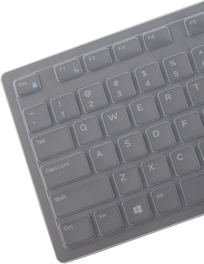 Keyboard Cover Skin for Dell KM636 KB216 KB216t KB216d KB216p Wired & Wireless Keyboard, Dell Optiplex 5250 3050 3240 5460 7450 7050, Dell Inspiron Desktop 24" 27" 5400 5490 7700 7790 3475 3670 3477