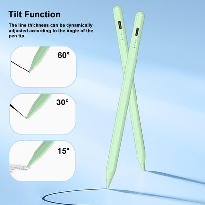 Stylus Pen for iPad 9th&10th - Type-c Charging Pencil for ipad Palm Rejection Active Pen Compatible with (2018-2025) Apple iPad 6/7/8/9/10/11(A16), Air 3/4/5/M2/M3, Mini 5/6, Pro 11"/12.9"/M4（Green）