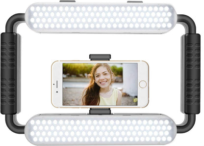 GVM Great Video Maker LED Ring Light 5600K Selfie Light, Smartphone Video Rig & Phone Video Stabilizer for Camera, Smartphone, Makeup, YouTube Setup, Self-Portrait Shooting with Bluetooth