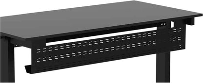 Stand Up Desk Store Under Desk Cable Management Tray Black Horizontal Computer Cord Raceway and Modesty Panel (Black, 39")
